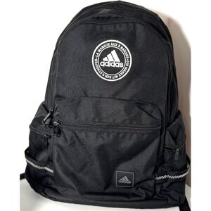 Preloved Adidas Backpack City Embroidered Laptop Bag Blk/White- School Book Bag‎
